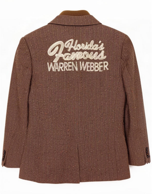 Warren Webber Chaqueta tipo blazer con gráfico de 2 botones para hombre UK 38 Gris medio moteado