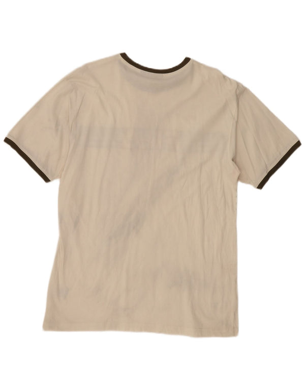 Fila Camiseta gráfica para hombre Top XL Beige Colorblock Algodón