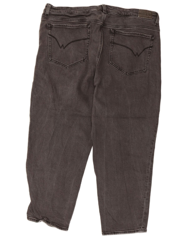 White Stuff Vaqueros recortados ajustados para mujer UK 20 2XL W36 L24 Algodón gris