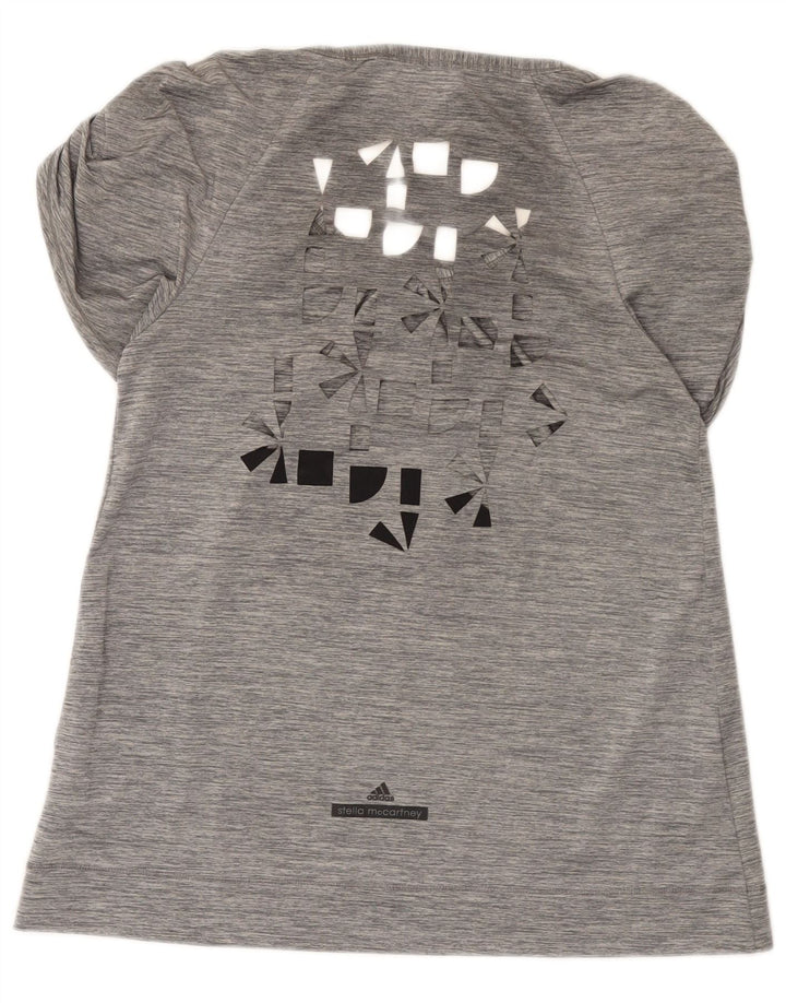 Adidas Mujer Stella McCartney Graphic Túnica Top EU 36 Pequeño Gris Poliéster