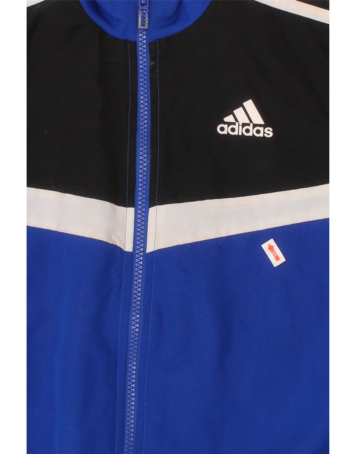 Adidas - Chaqueta de chándal para niño, 9-10 años, color azul, poliéster