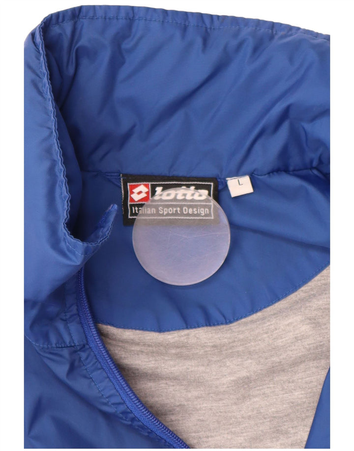 LOTTO Chaqueta impermeable con capucha para hombre UK 40 Large Nylon azul