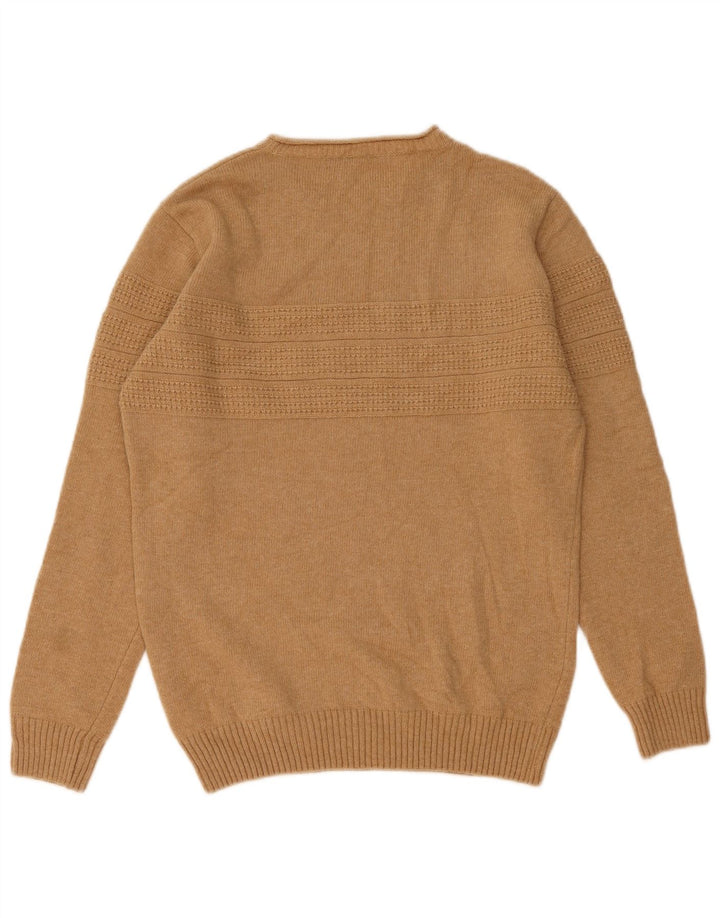 Liu Jo Jersey de cuello redondo para mujer, talla 40, talla grande, lana marrón