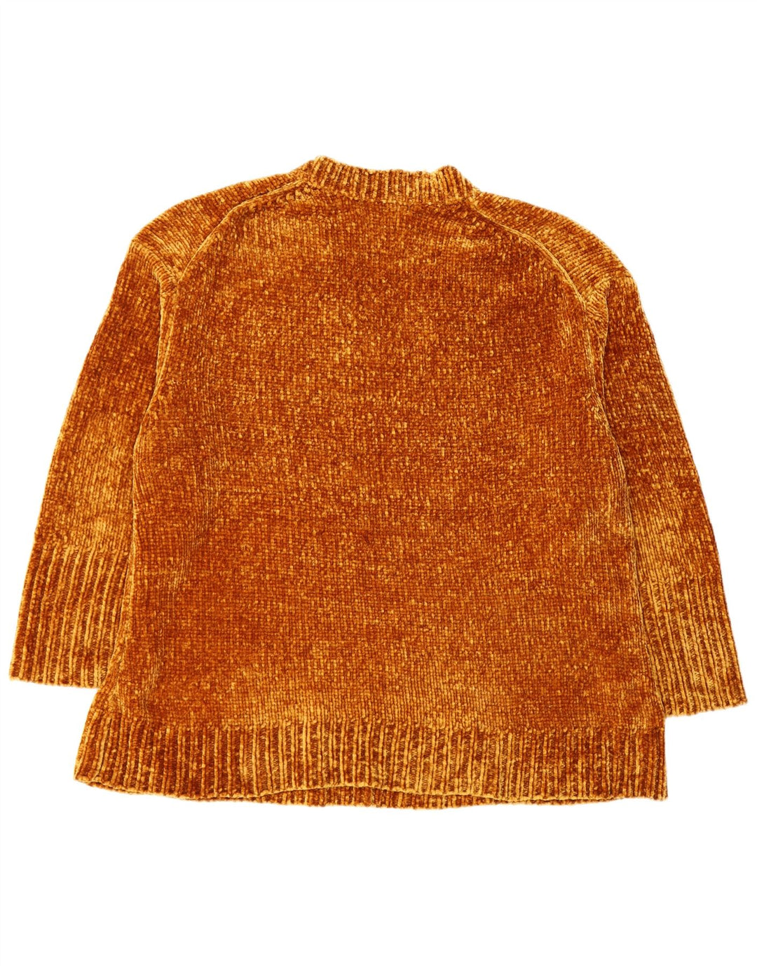 ZARA Mujer Jersey Oversize Con Cuello En V UK 44 Elastómero Marrón Medio