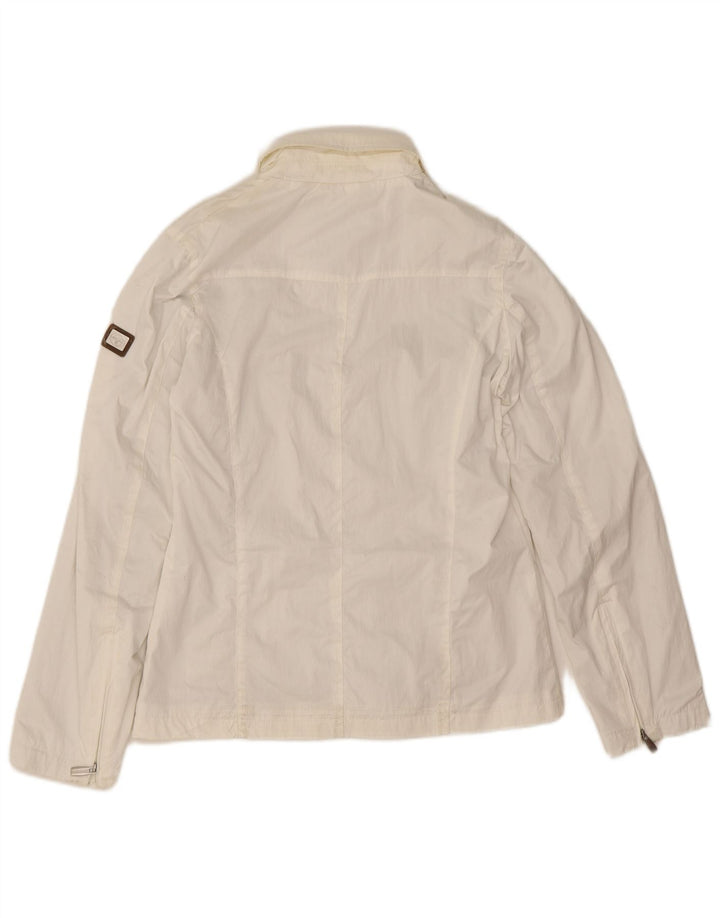 Sergio Tacchini Chaqueta utilitaria para mujer IT 42 Poliéster blanco mediano