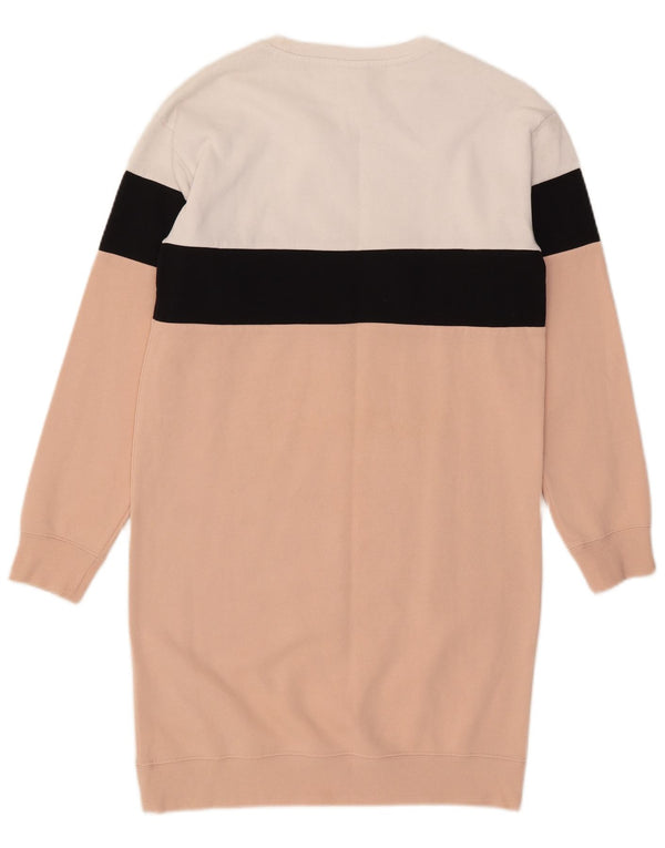 Champion Vestido tipo jersey con estampado gráfico para niñas 13-14 años XL Bloque de color rosa