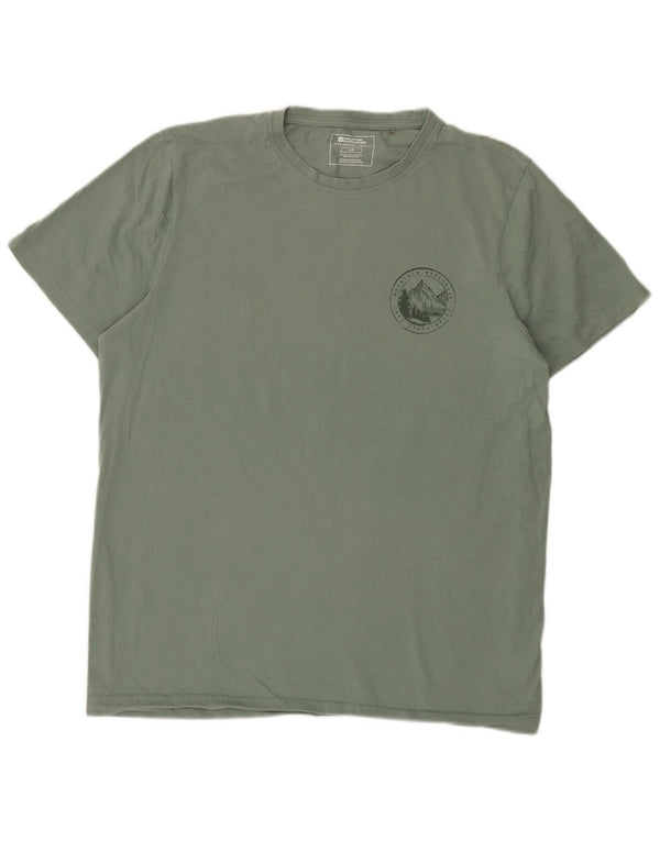 Camiseta estampada para hombre de Mountain Warehouse Top grande de algodón verde