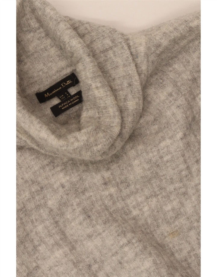 Massimo Dutti Jersey Oversize con Cuello Vuelto para Mujer UK 10 Small Gris