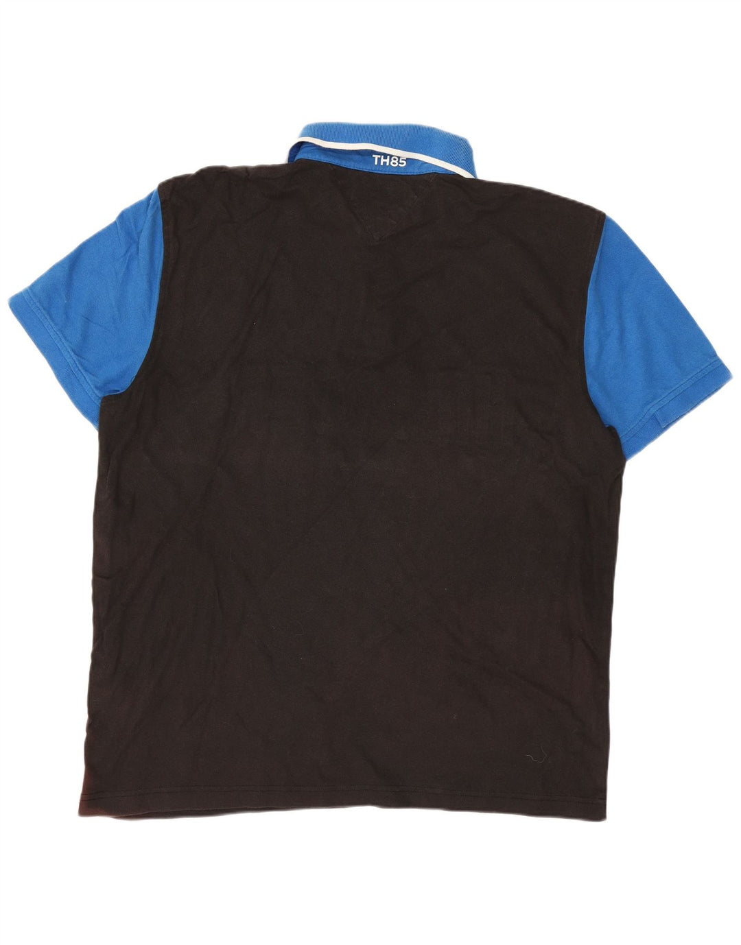 Tommy Hilfiger Polo para hombre de algodón con bloques de color negro grande