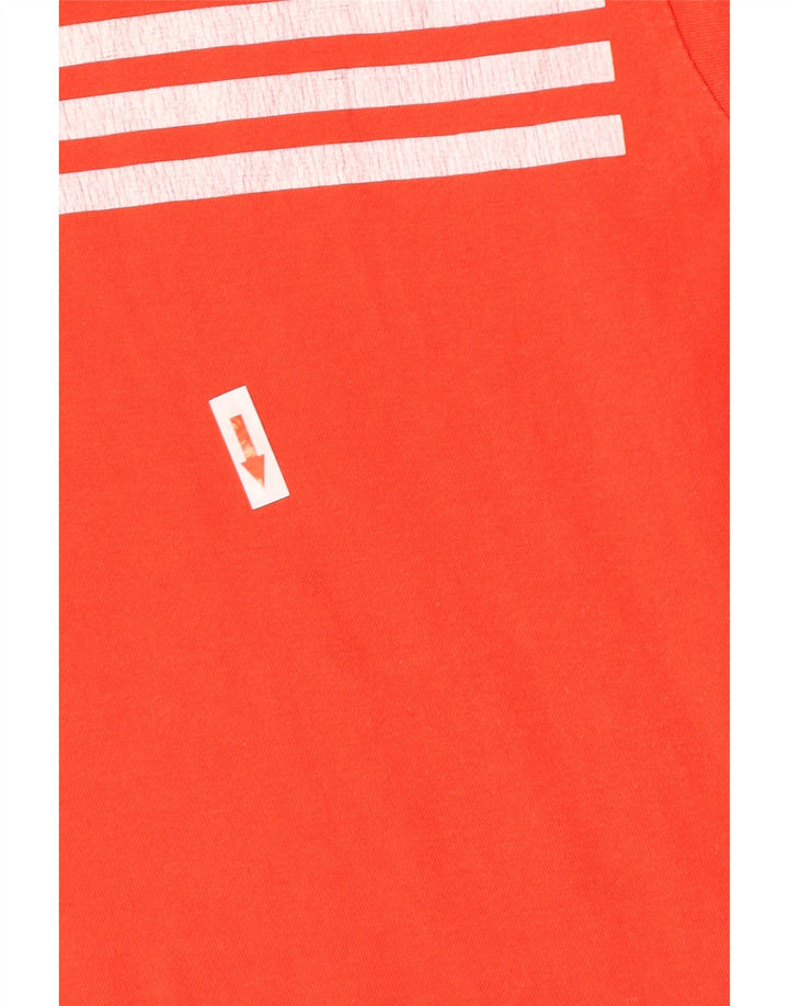 Adidas - Camiseta gráfica para hombre, color rojo medio, algodón