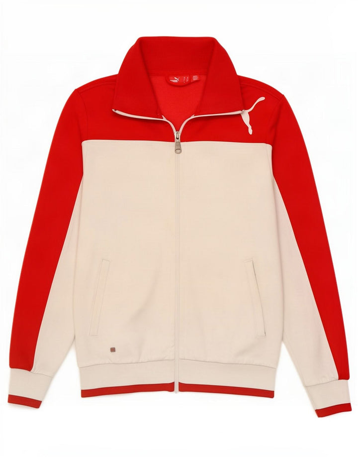 Puma Chaqueta de chándal para hombre XS Blanco Colorblock Poliéster
