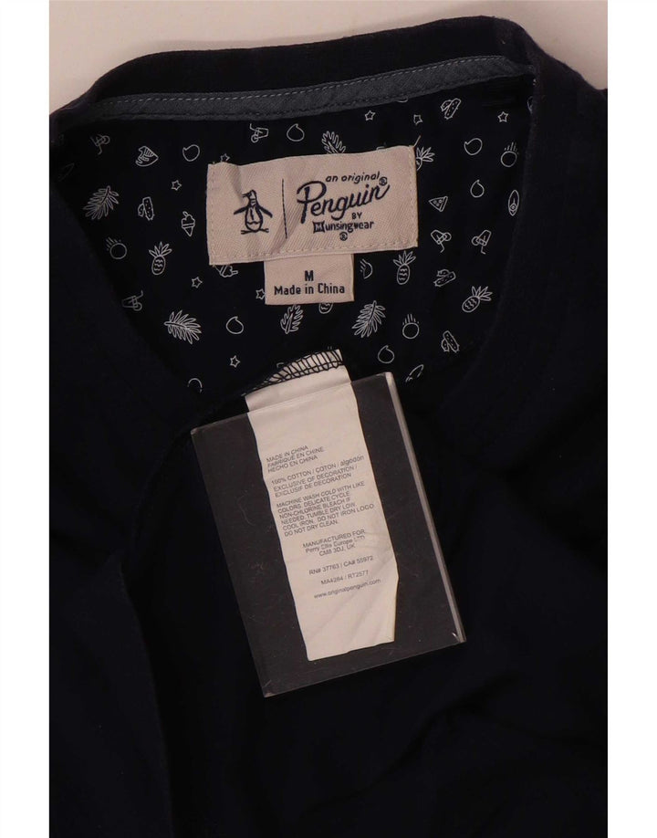 Camiseta Penguin Hombre Top Medium Azul Marino Algodón