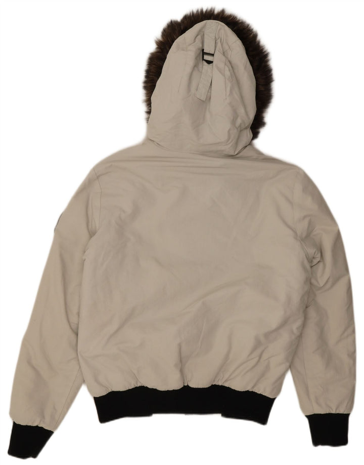Superdry Hombre Everest Mountain Parka Bomber Chaqueta Reino Unido 40 Grande Blanco
