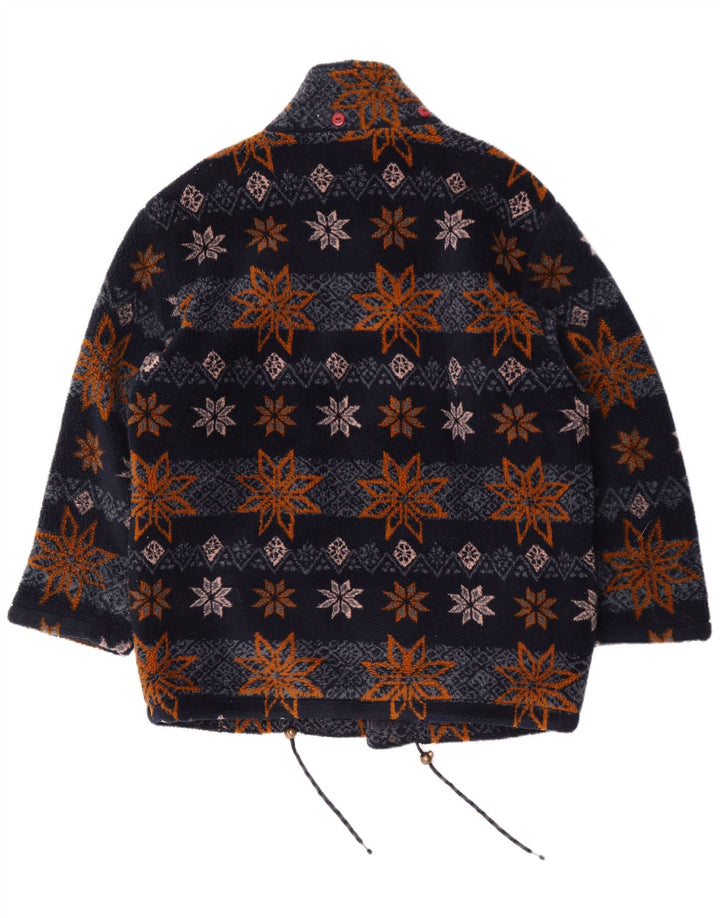 Astrolabio Chaqueta polar para hombre UK 40 Large Poliéster floral azul marino