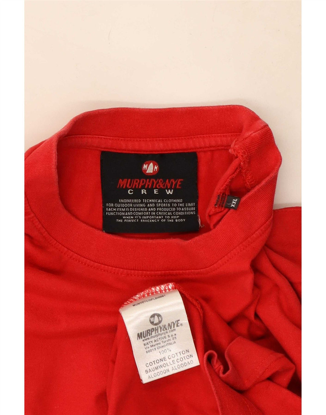 Murphy & Nye Camiseta gráfica para hombre Top 2XL Algodón rojo