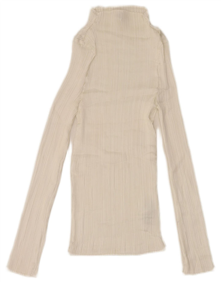 Reiss Top Mujer Manga Larga UK 6 XS Poliéster Blanco