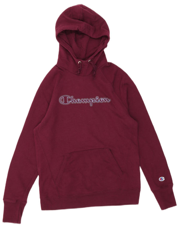 Champion Sudadera con capucha gráfica para hombre Jumper Small Borgoña Poliéster