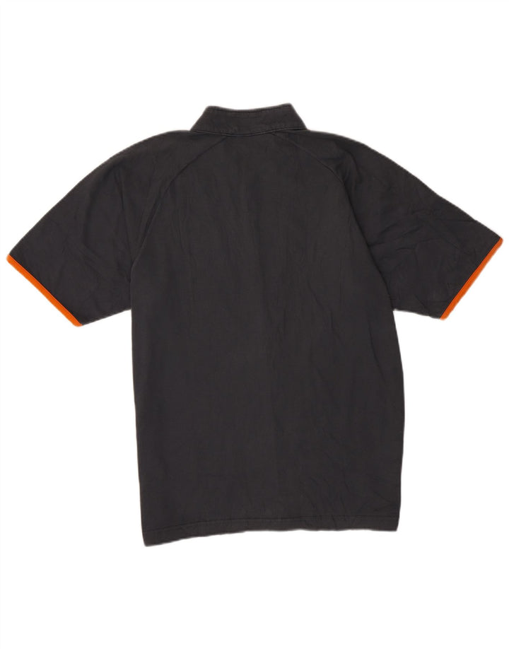 Champion Camiseta Con Cuello Y Cremallera Para Hombre Top Grande De Algodón Gris