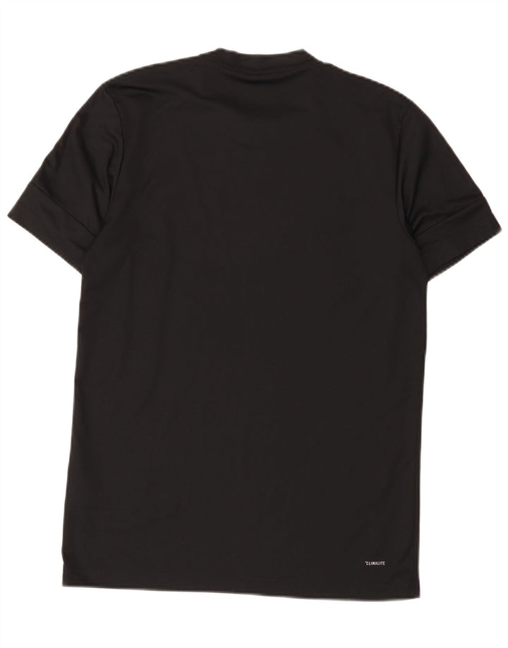 Adidas Mens Climalite Graphic Camiseta Top Pequeño Negro Poliéster