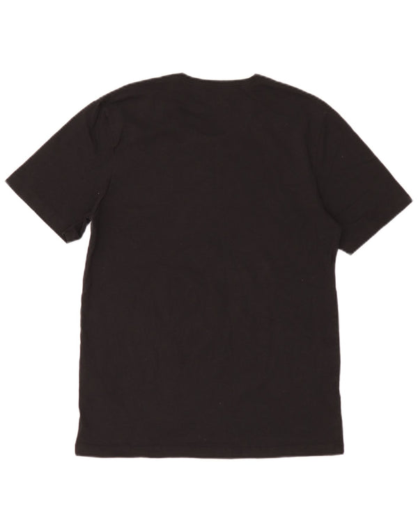 Hugo Boss Hombre Camiseta Top Medium Negro Algodón