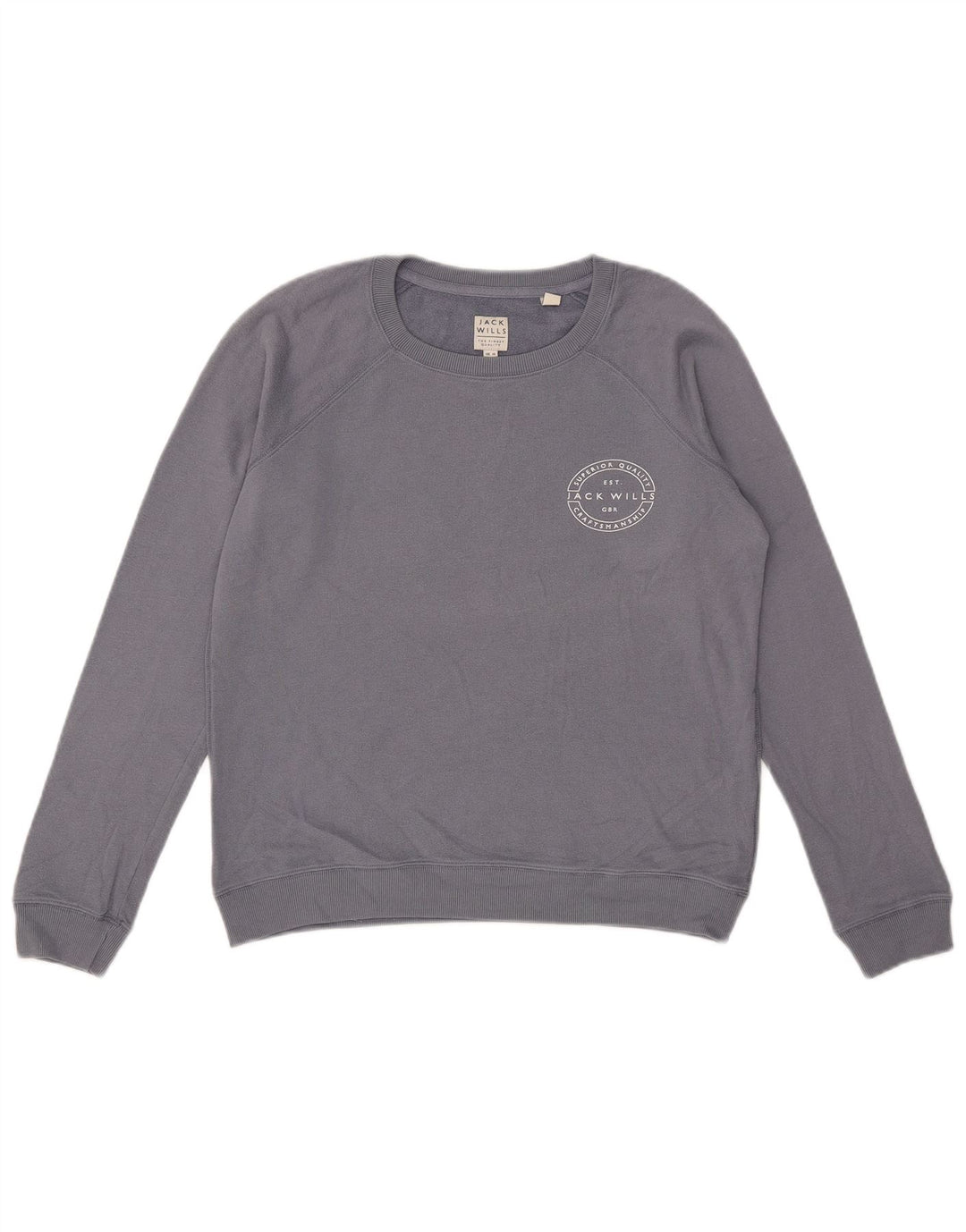 Jack Wills Sudadera extragrande para mujer, talla 10, color azul pequeño