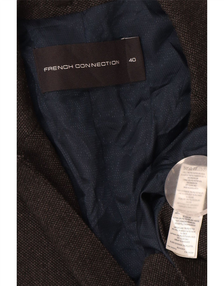 French Connection Chaqueta tipo blazer de 3 botones para hombre UK 40 Grande Poliéster gris