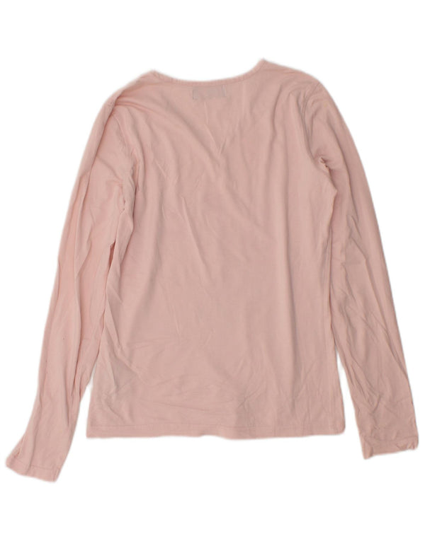 Kappa Top gráfico para mujer de manga larga UK 10 Small Pink Cotton
