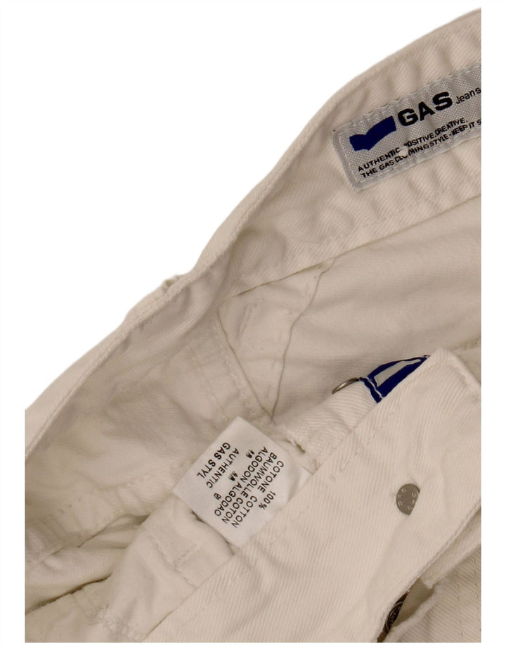 GAS Vaqueros Sueltos para Hombre Medium W32 L29 Algodón Blanco