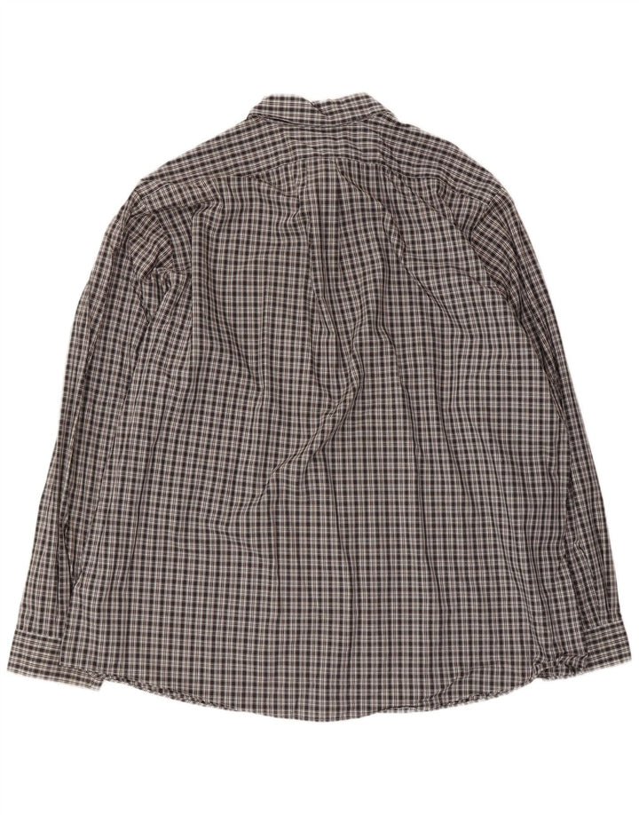 Eddie Bauer Camisa de ajuste relajado para hombre 2XL Algodón a cuadros negros