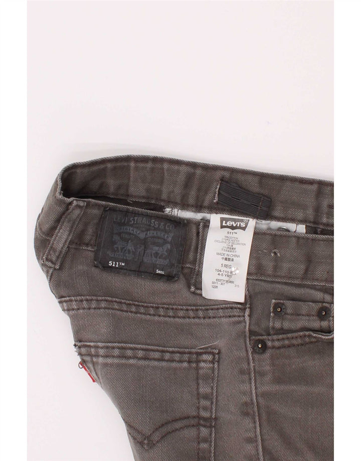 Levi's Vaqueros ajustados desgastados 511 para niños 4-5 años W22 L18 Algodón gris