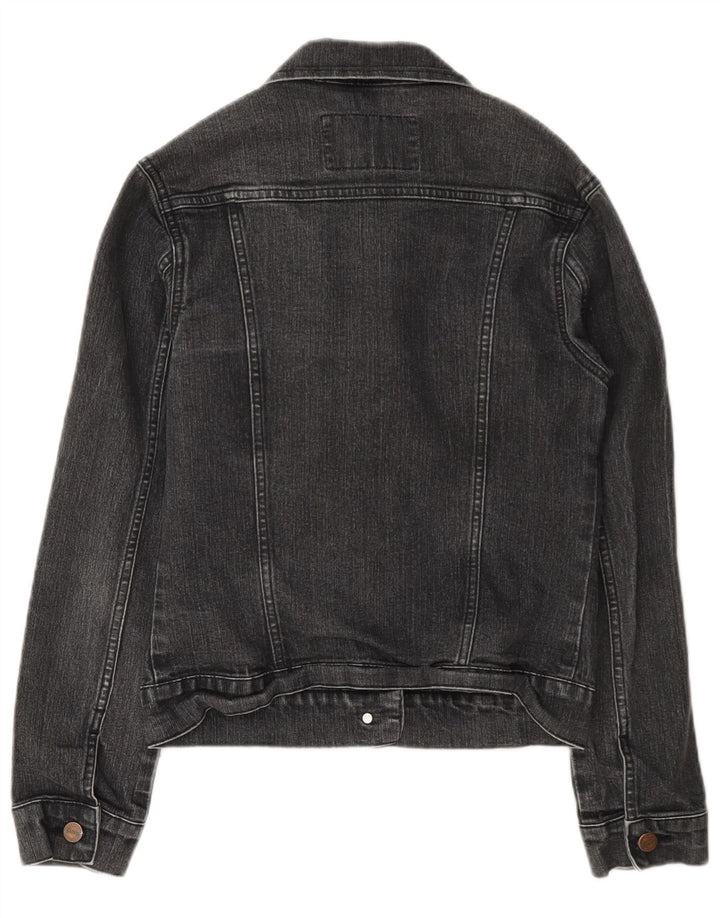 Wrangler Chaqueta Vaquera para Mujer UK 12 Algodón Gris Medio