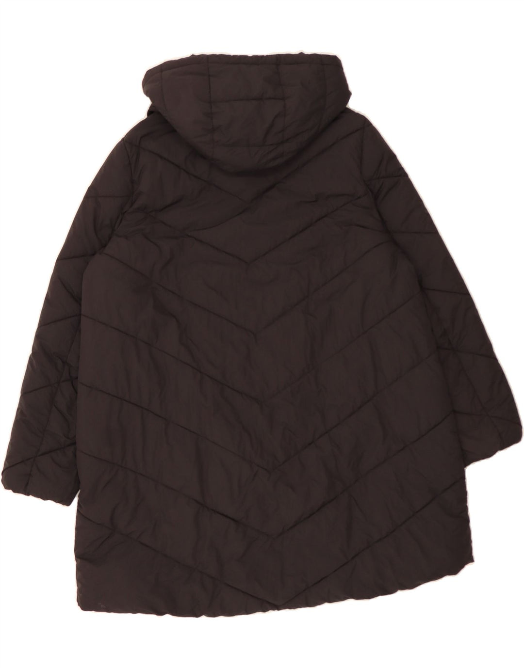 TRUSSARDI Womens Hooded Padded Coat IT 46 Large Black Polyester Vintage Trussardi and Second-Hand Trussardi from Messina Hembry 