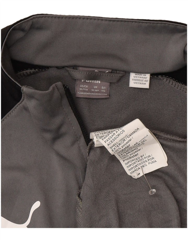 Puma - Chaqueta de chándal para niño BVB Dortmund (15-16 años), color gris