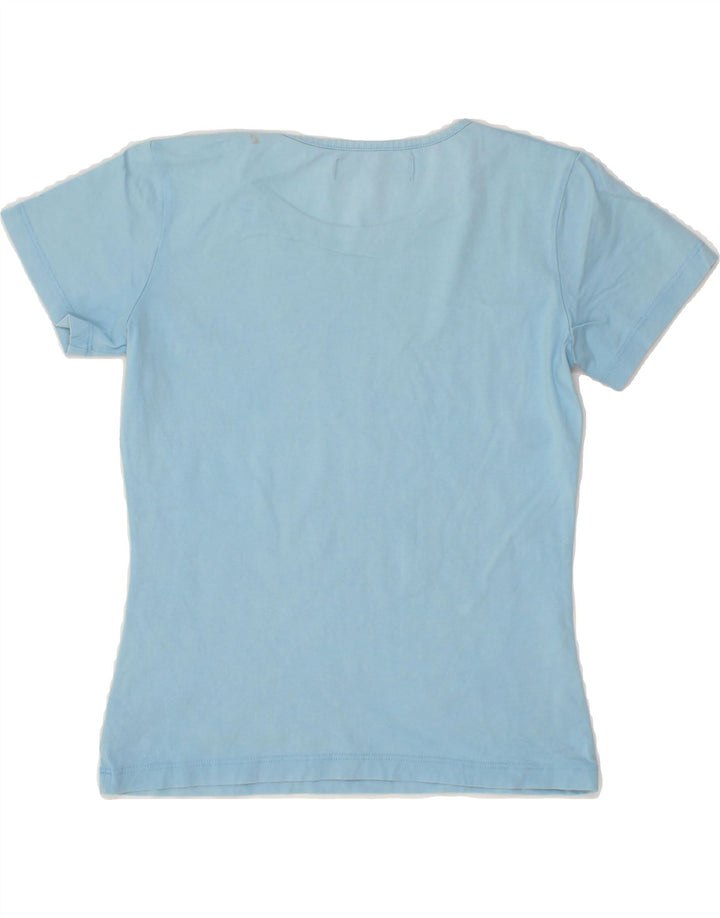 ICEBERG Womens Graphic T-Shirt Top UK 12 Medium Blue Cotton Vintage Iceberg and Second-Hand Iceberg from Messina Hembry 