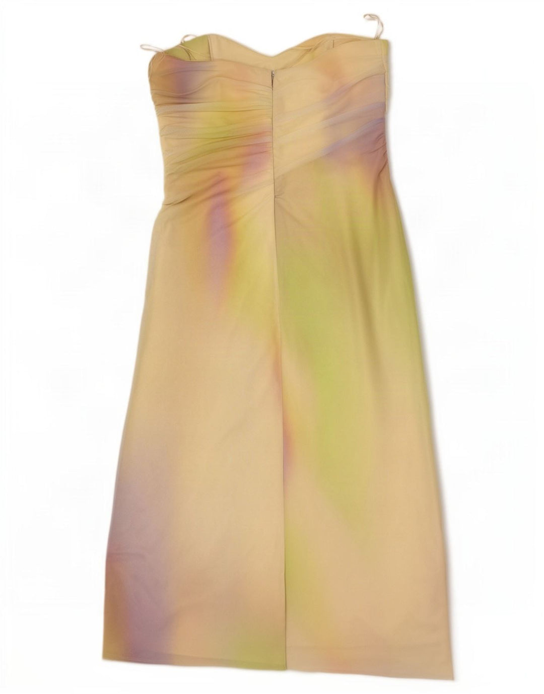Zara Vestido Sin Tirantes De Encaje Para Mujer UK 44 Grande Poliéster Multicolor