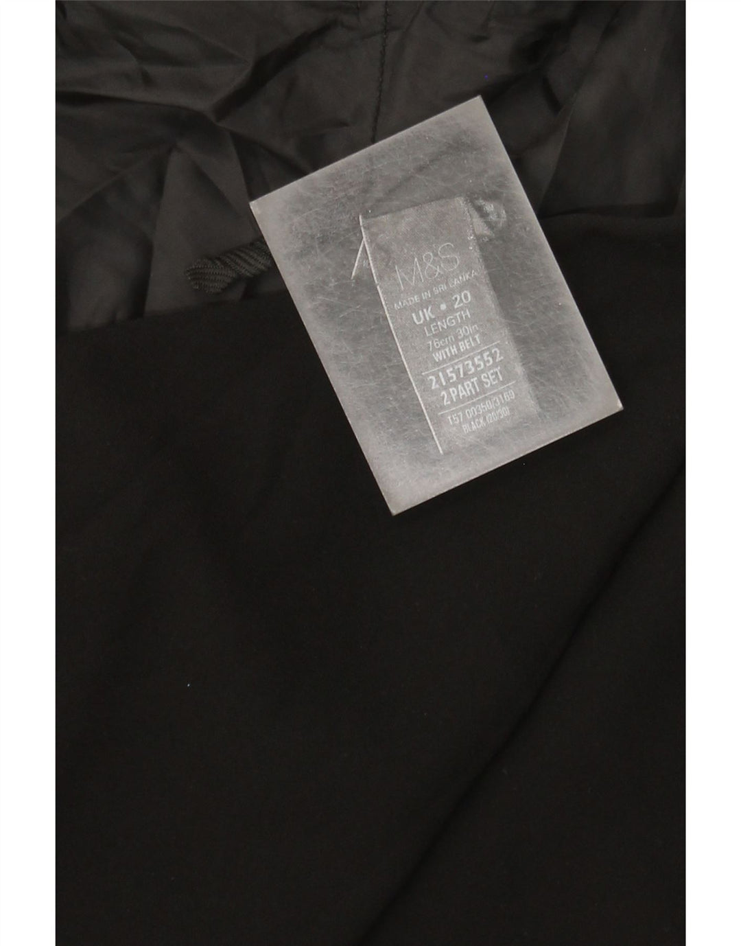 Marks & Spencer Falda acampanada para mujer UK 20 2XL W40 Poliéster negro