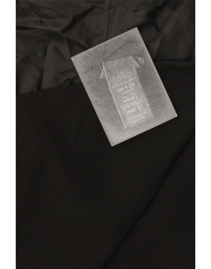 Marks & Spencer Falda acampanada para mujer UK 20 2XL W40 Poliéster negro