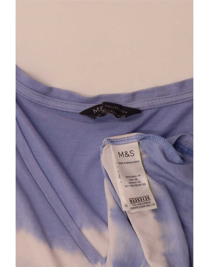 Marks & Spencer Camiseta extragrande para mujer UK 44 Large Blue Tie Dye
