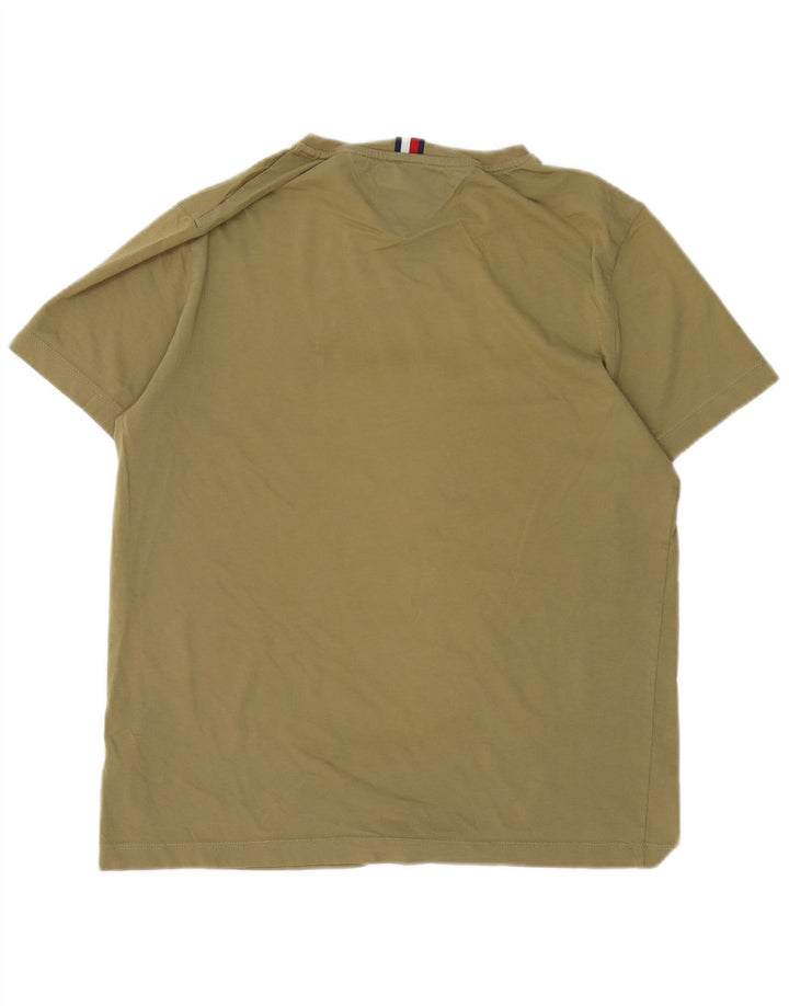 TOMMY HILFIGER Camiseta gráfica para hombre Top Medium Khaki Cotton