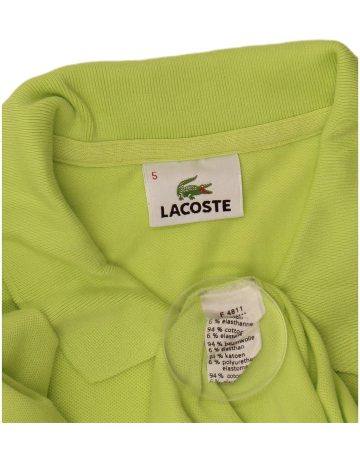 LACOSTE Polo para hombre talla 5 grande algodón verde