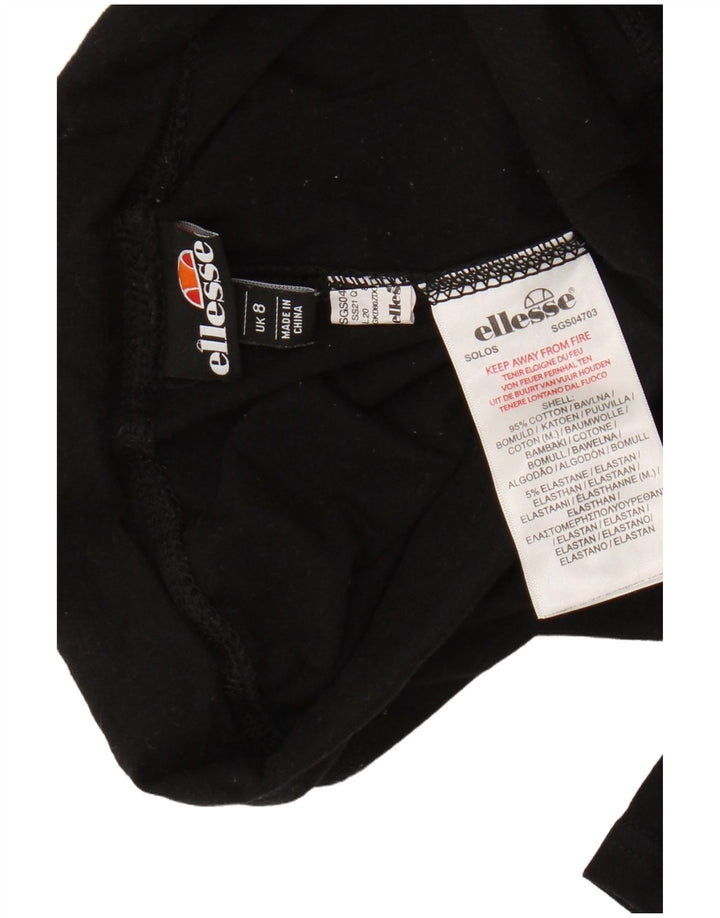 Ellesse Leggings gráficos para mujer UK 8 Small Algodón negro