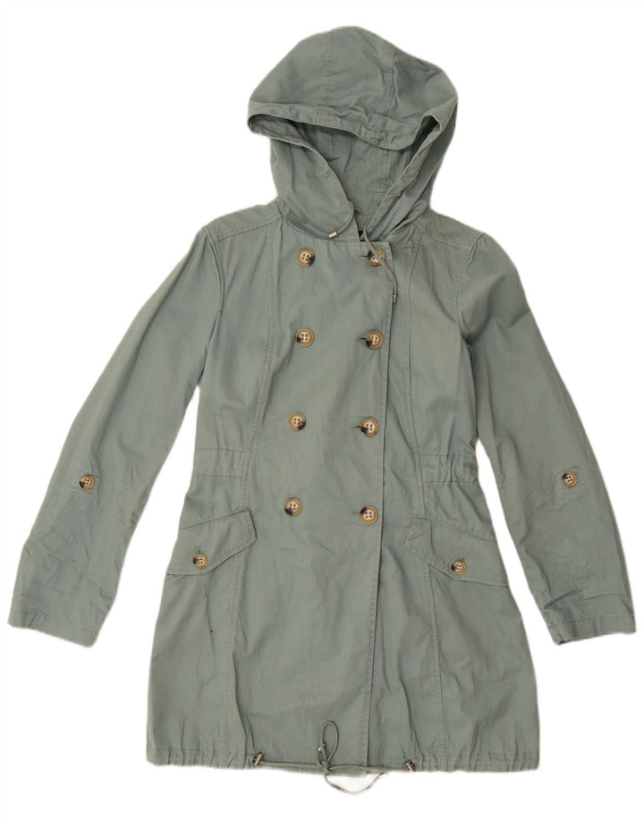 Benetton Parka Con Capucha Mujer IT 42 Algodón Verde Medio