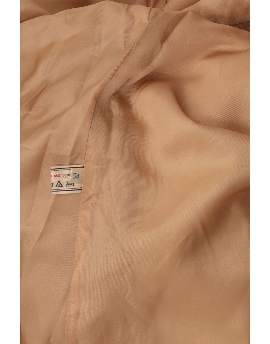 Vintage hombres gabardina Reino Unido 38 poliéster beige medio