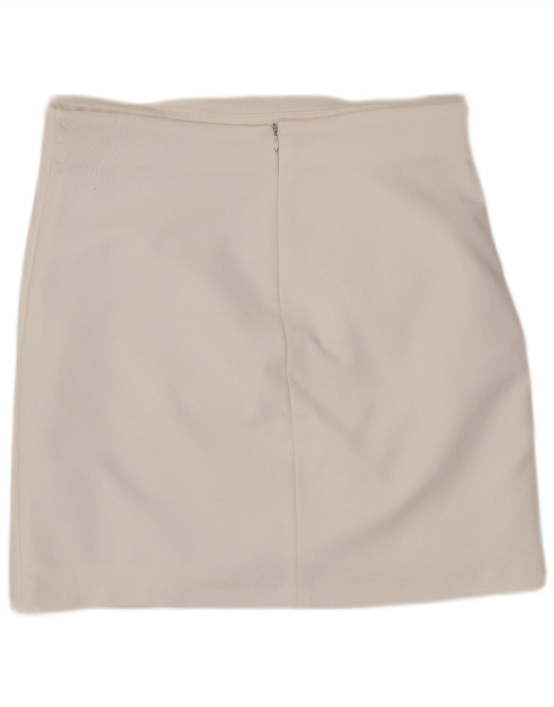 Zara Mujer Mini Falda Grande W30 Poliéster Blanco