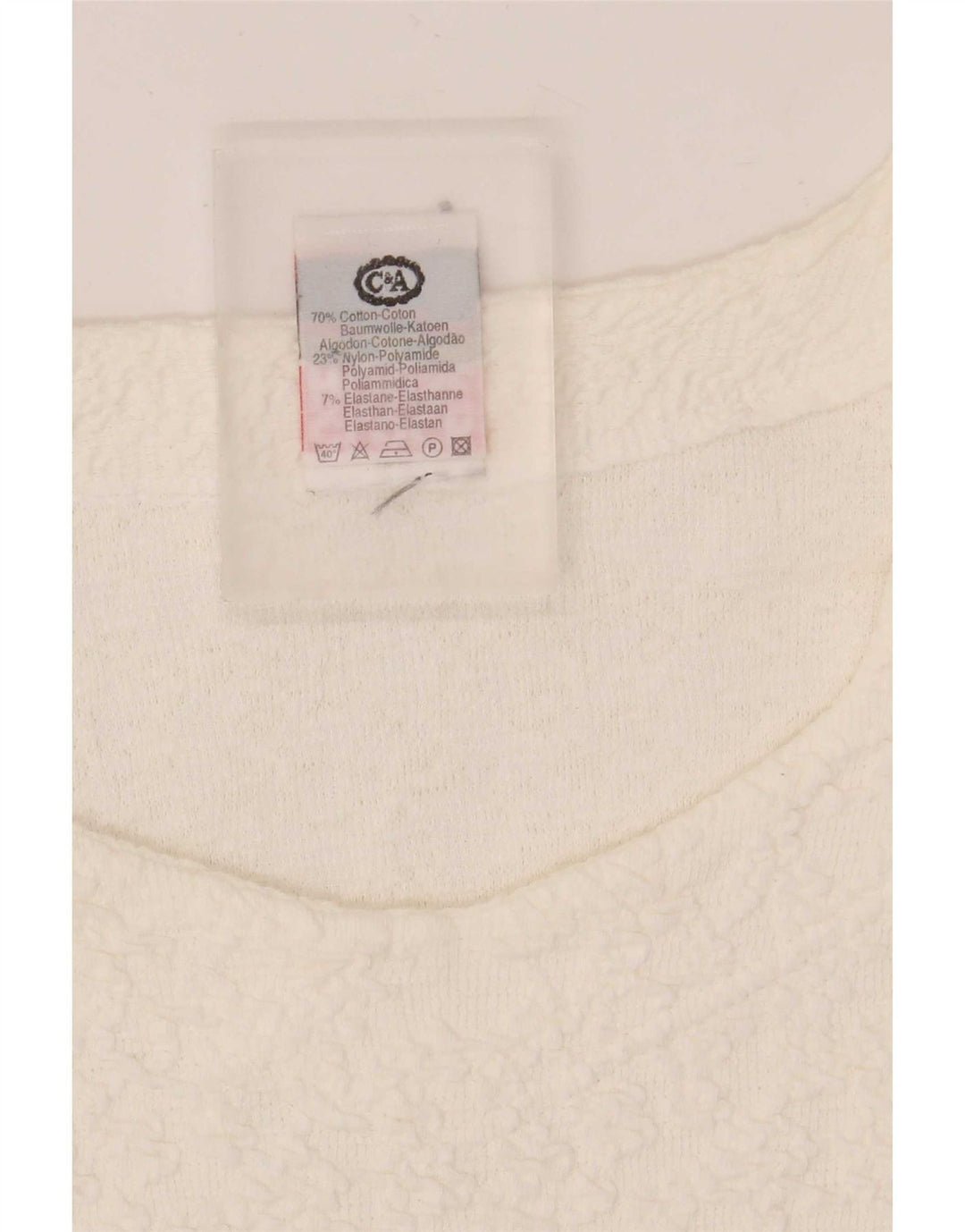 CLOCK HOUSE Body de manga larga para mujer IT 42/44 Algodón blanco mediano