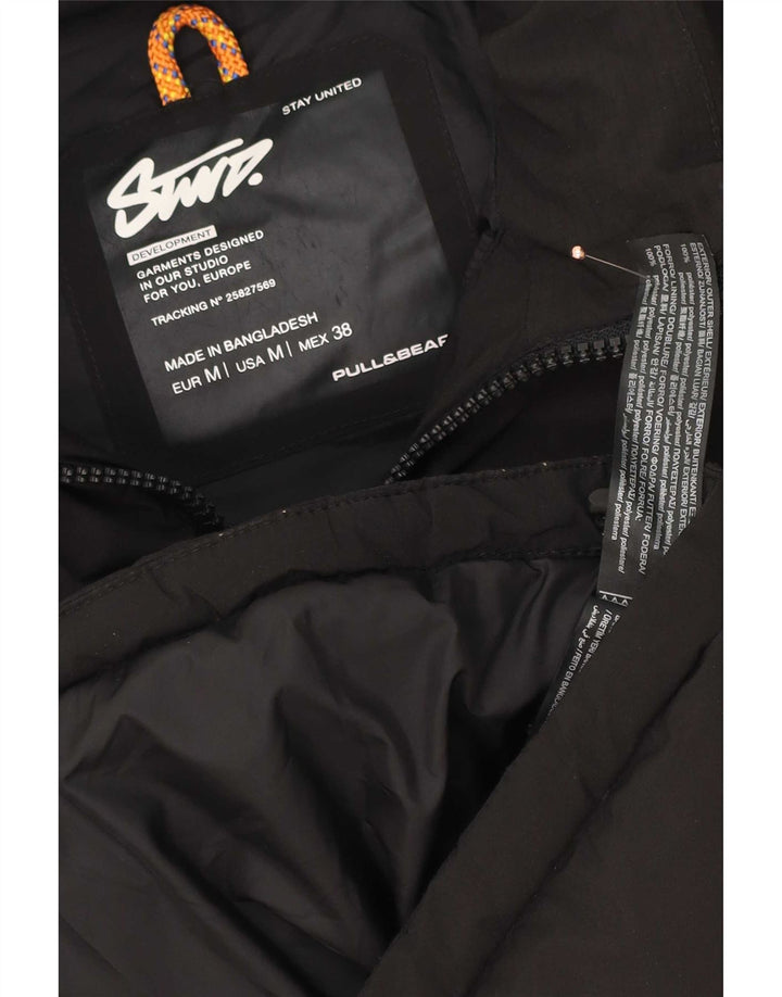 Pull & Bear Chaleco acolchado para hombre UK 38 Medium Negro Poliéster