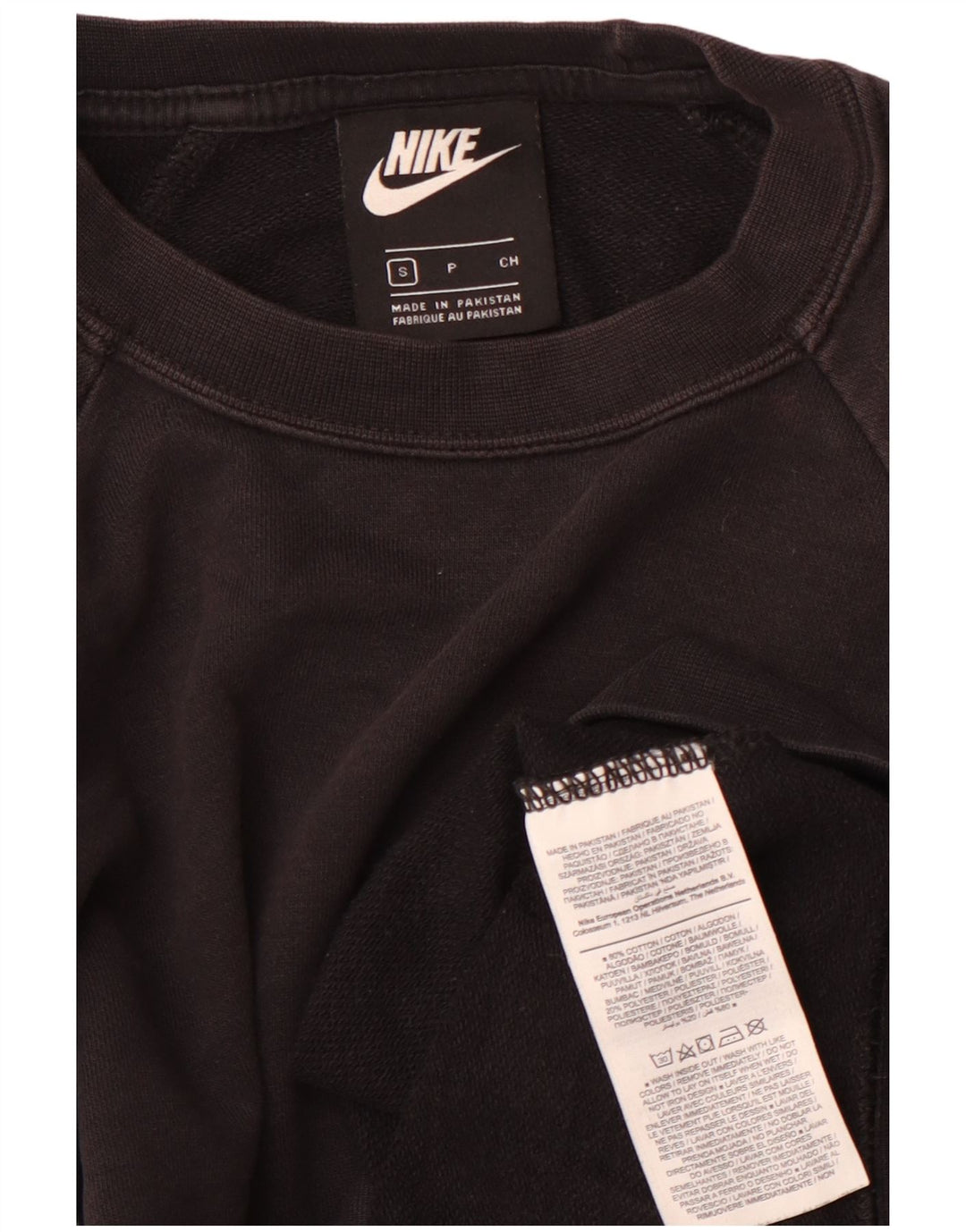 Nike - Sudadera extragrande para mujer, talla 10, talla pequeña, algodón negro