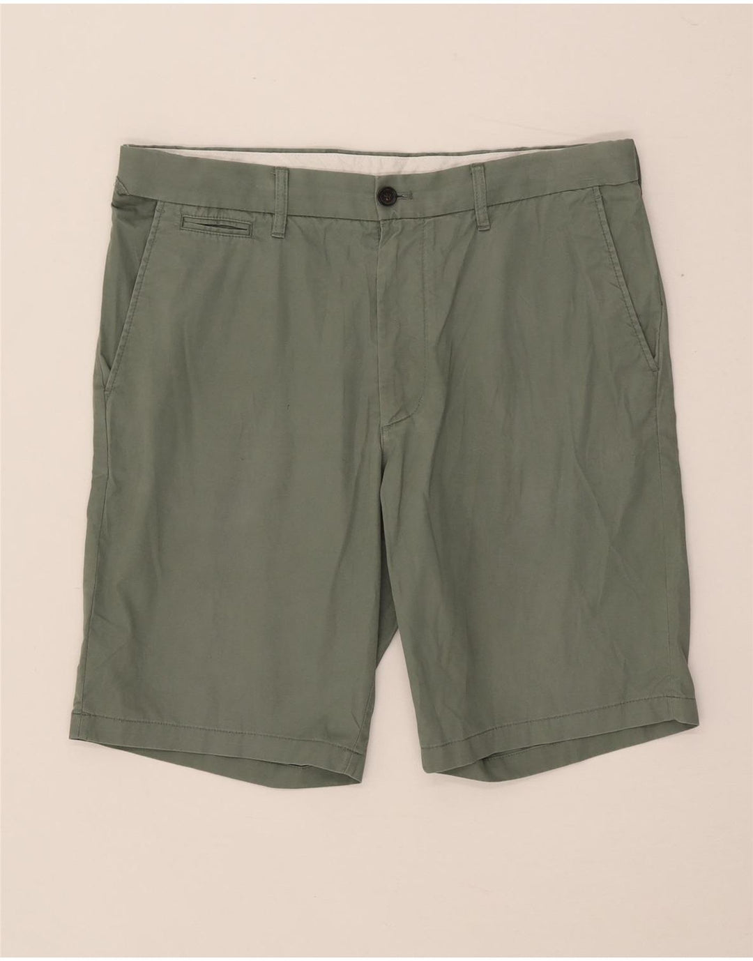 Marks & Spencer Pantalones cortos chinos para hombre W34 Algodón verde grande