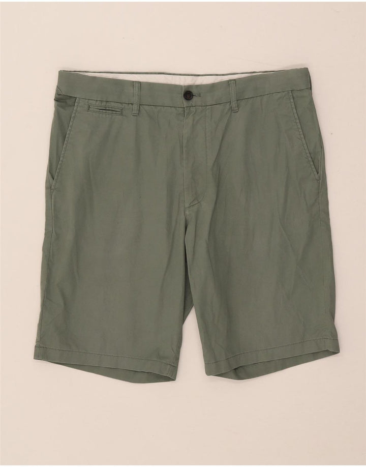 Marks & Spencer Pantalones cortos chinos para hombre W34 Algodón verde grande