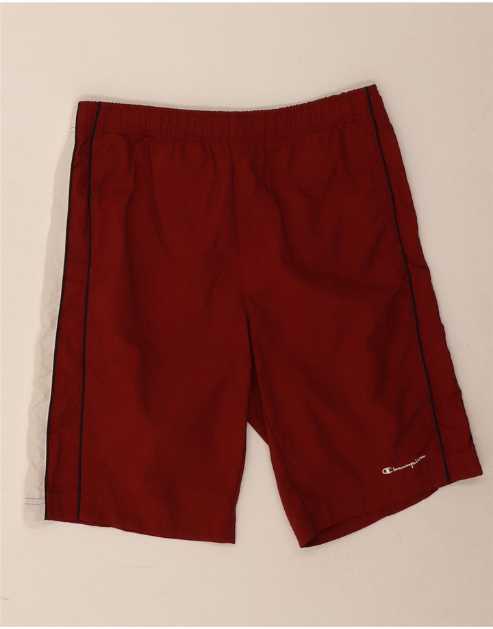 Champion Pantalones Cortos Deportivos De Poliamida Color Block En Burdeos Medio